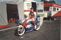 Kevin Mitchell on John Davies' B&M Yamaha, 1987